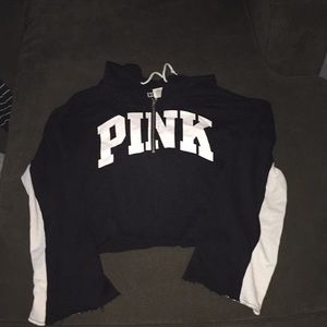 Brand new pink hoodie crop sweater